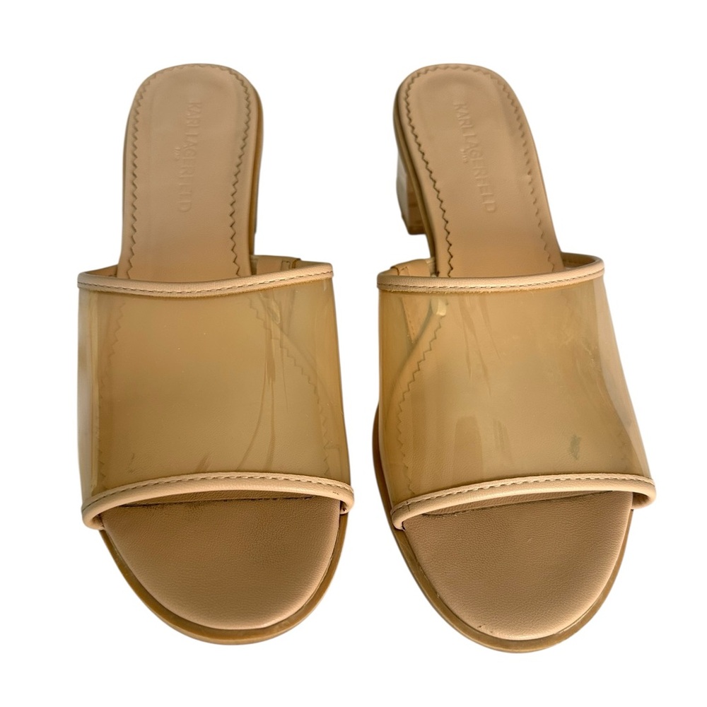 Karl Lagerfeld Paris Felda Clear Slip-on Slide Sandals - Picture 3 of 11
